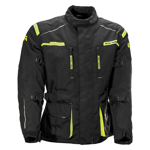 Richa Axel Textile Waterproof Jacket - Black / Fluo