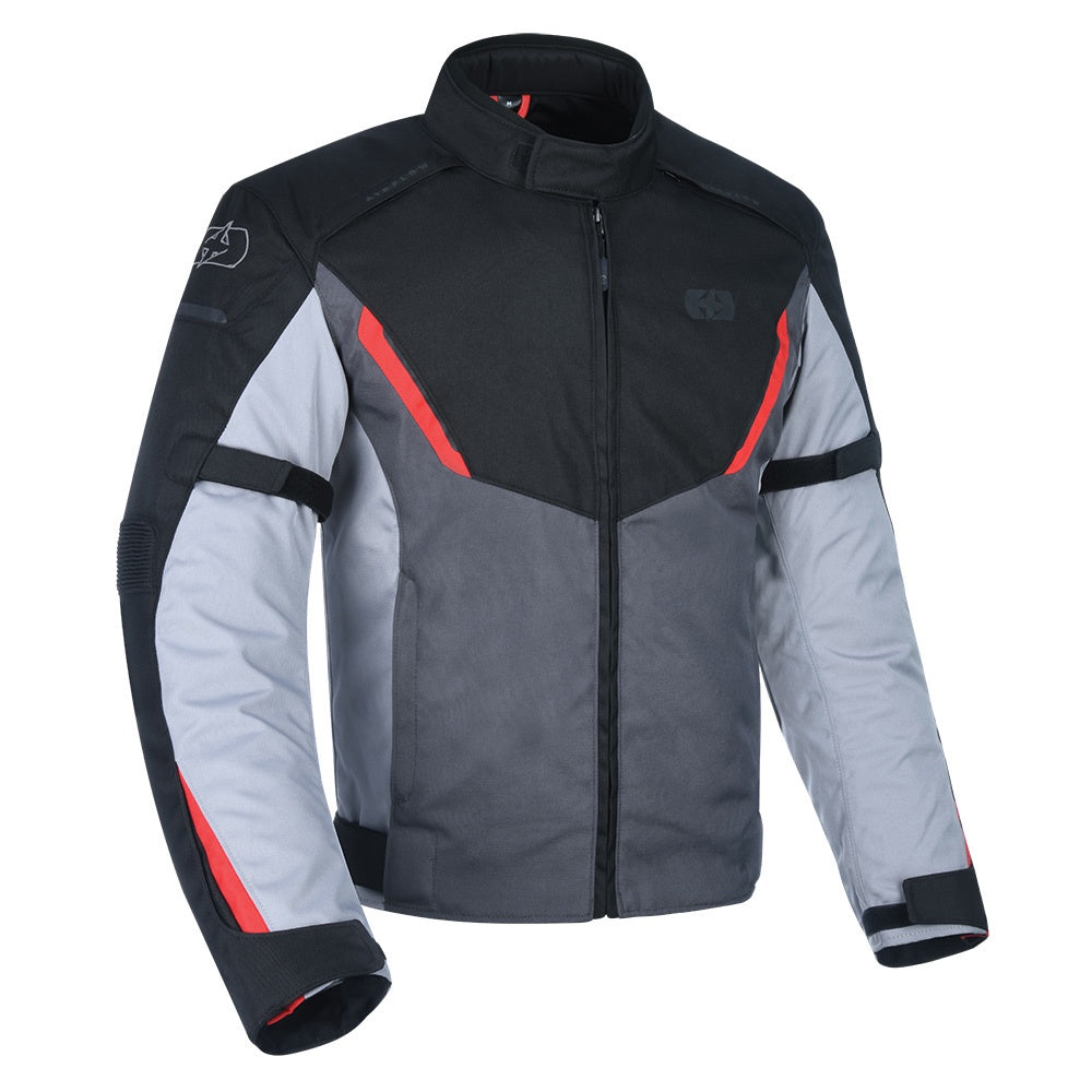 Oxford Delta 1.0 Textile Jacket - Black / Grey / Red