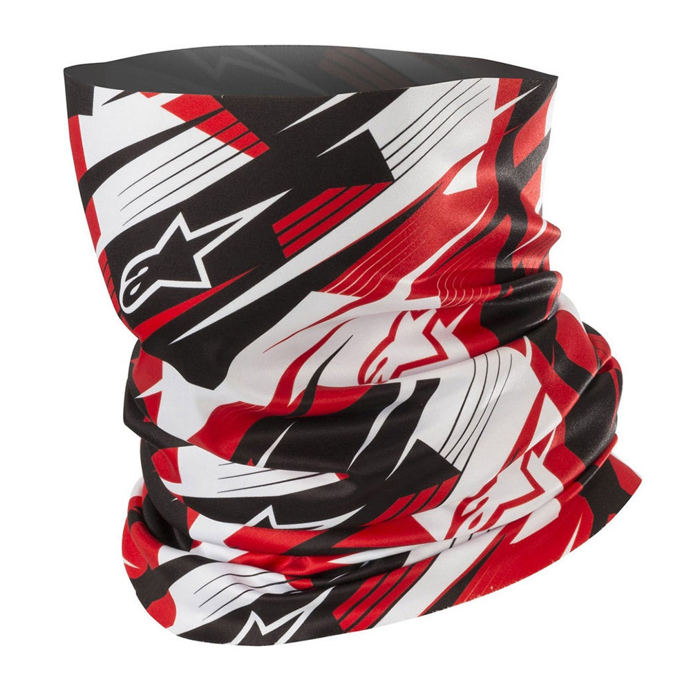 Alpinestars Blurred Neck Tube Black W/Red