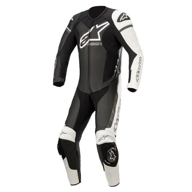 Alpinestars GP Force Phantom Leather 1 Piece Suit - Black / White / Metallic Grey