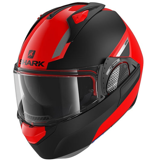 Shark Evo GT Flip Front Helmet Sean OKS - Dual Black / Orange