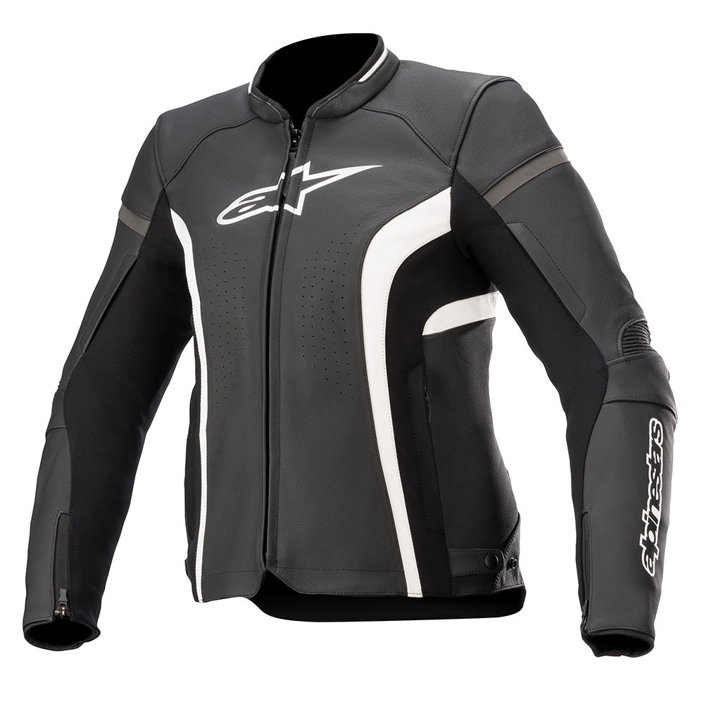 Alpinestars Stella Kira V2 Leather Jacket - Black / White