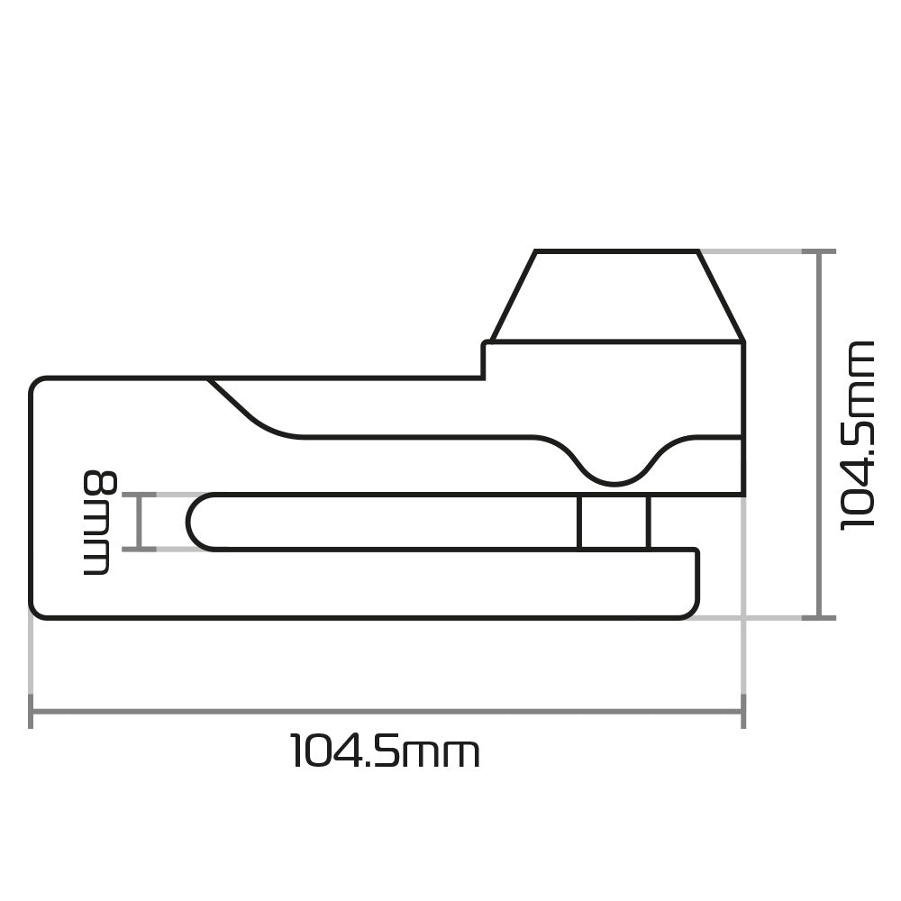 Oxford Titan 10mm Pin Disc Lock - Yellow