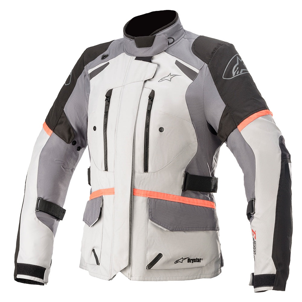 Alpinestars Stella Andes v3 Drystar Textile Ladies Jacket - Grey / Dark Grey / Black / Coral .