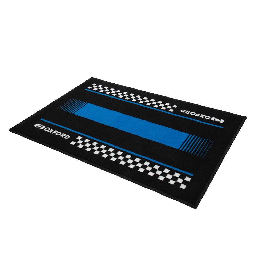 Oxford Door Mat Pitlane Suzi Blue 90 x 60cm