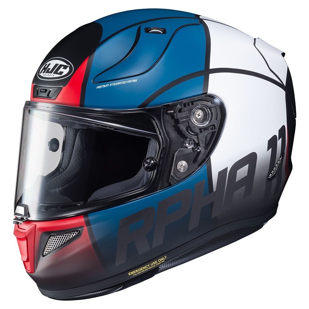 HJC RPHA 11 Full Face Helmet Quintain - White / Blue / Red - Small