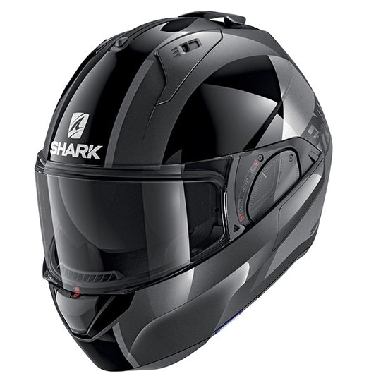 Shark Evo ES Endless Flip-Front Helmet AKA - Anthracite / Black