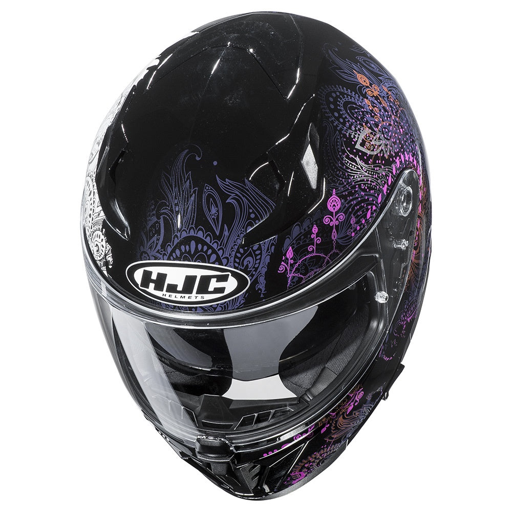 HJC I70 Full Face Helmet Varok - Black Pink Purple