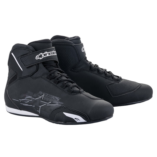 Alpinestars Sektor Motorcycles Shoes - Black / White