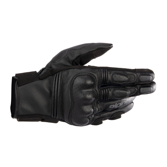 Alpinestars Phenom Short Leather Gloves - Black / Black