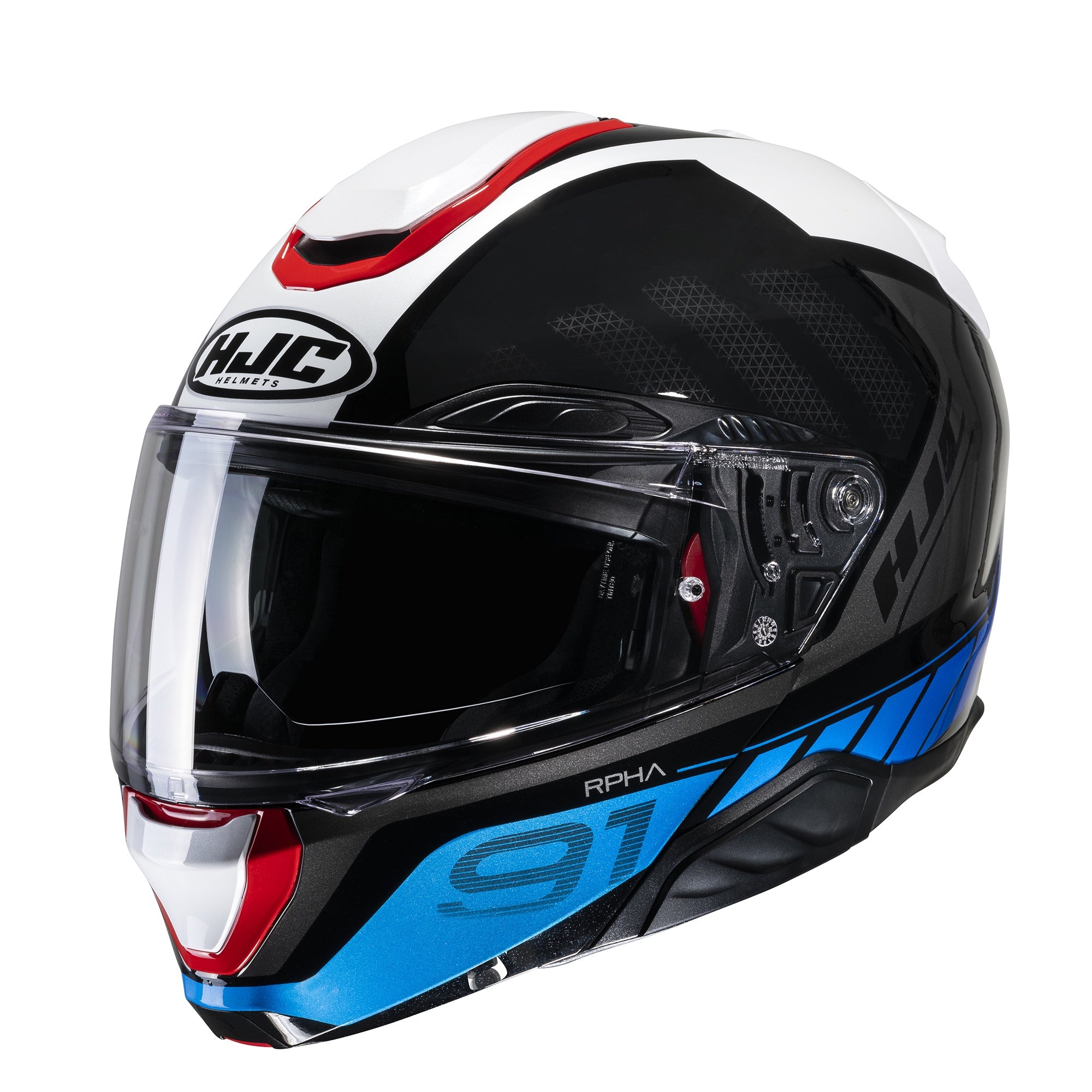 HJC RPHA 91 Rafino Flip Front Helmet - White Red Blue