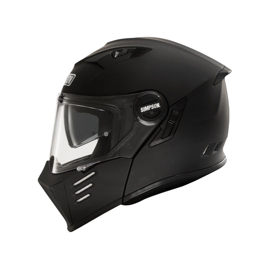 Simpson Darksome Solid Flip Front Helmet (ECE-22.06) - Matt Black