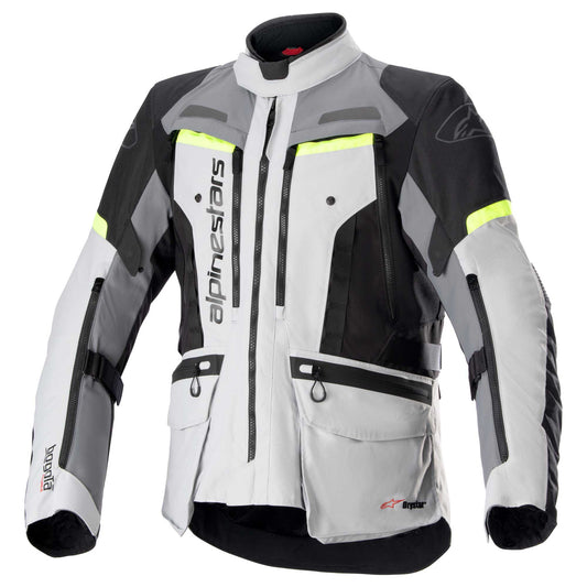 Alpinestars Bogota Pro Textile Drystar Jacket - Ice Grey / Dark Grey / Yellow Fluo