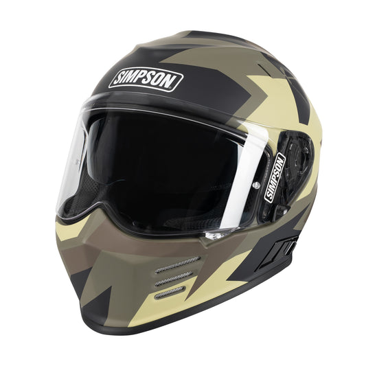 Simpson Venom 22.06 Full Face Helmet Comanche - Green / Brown