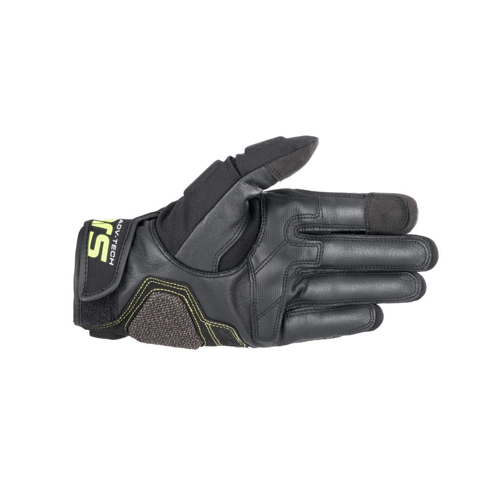 Alpinestars Halo Leather Gloves Forest - Black / Yellow Fluo