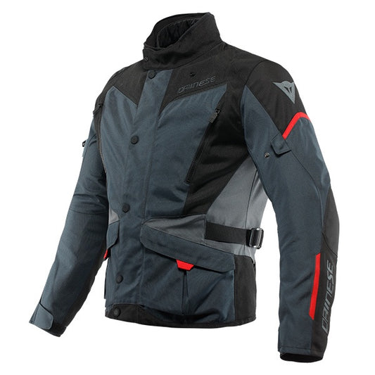 Dainese Tempest 3 D-Dry Waterproof Jacket 80e - Ebony / Black / Lava Red