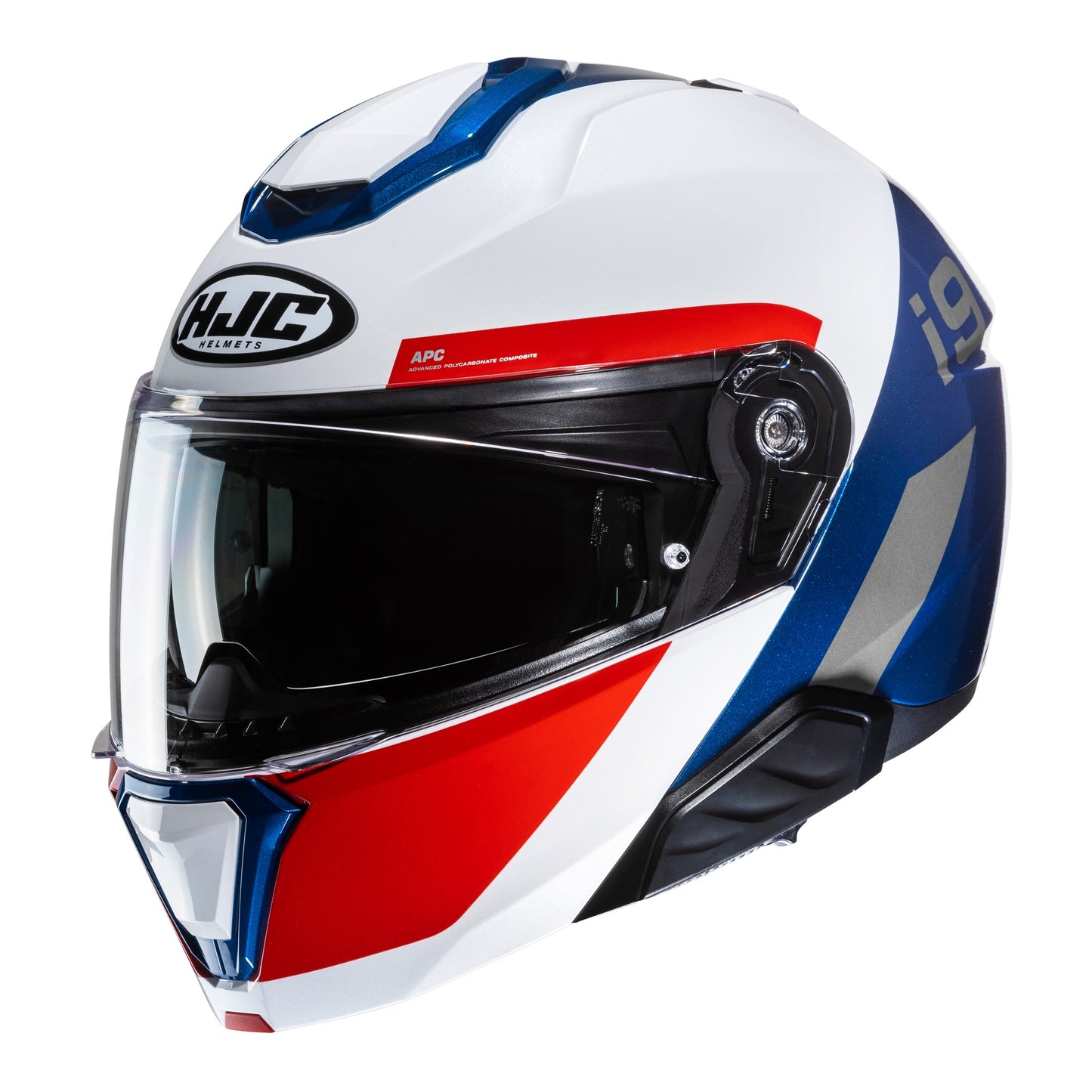 HJC I91 Bina Flip Front Helmet - White Blue Red