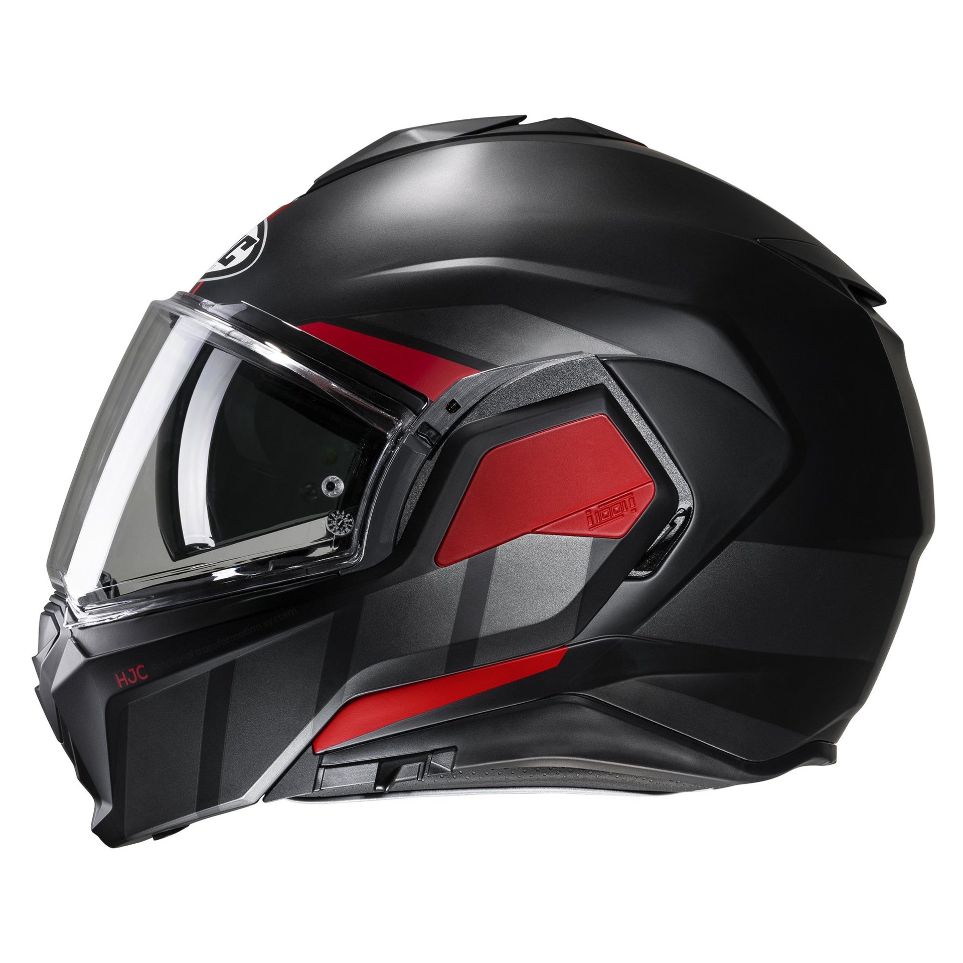 HJC I100 Beis Modular Flip Front Helmet - Red / Black