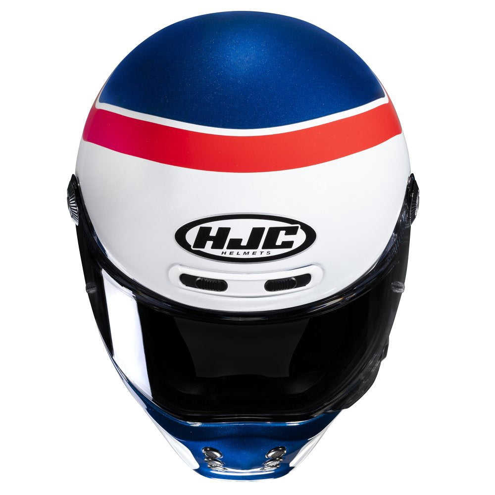 HJC V10 Grape Helmet - White / Red / Blue