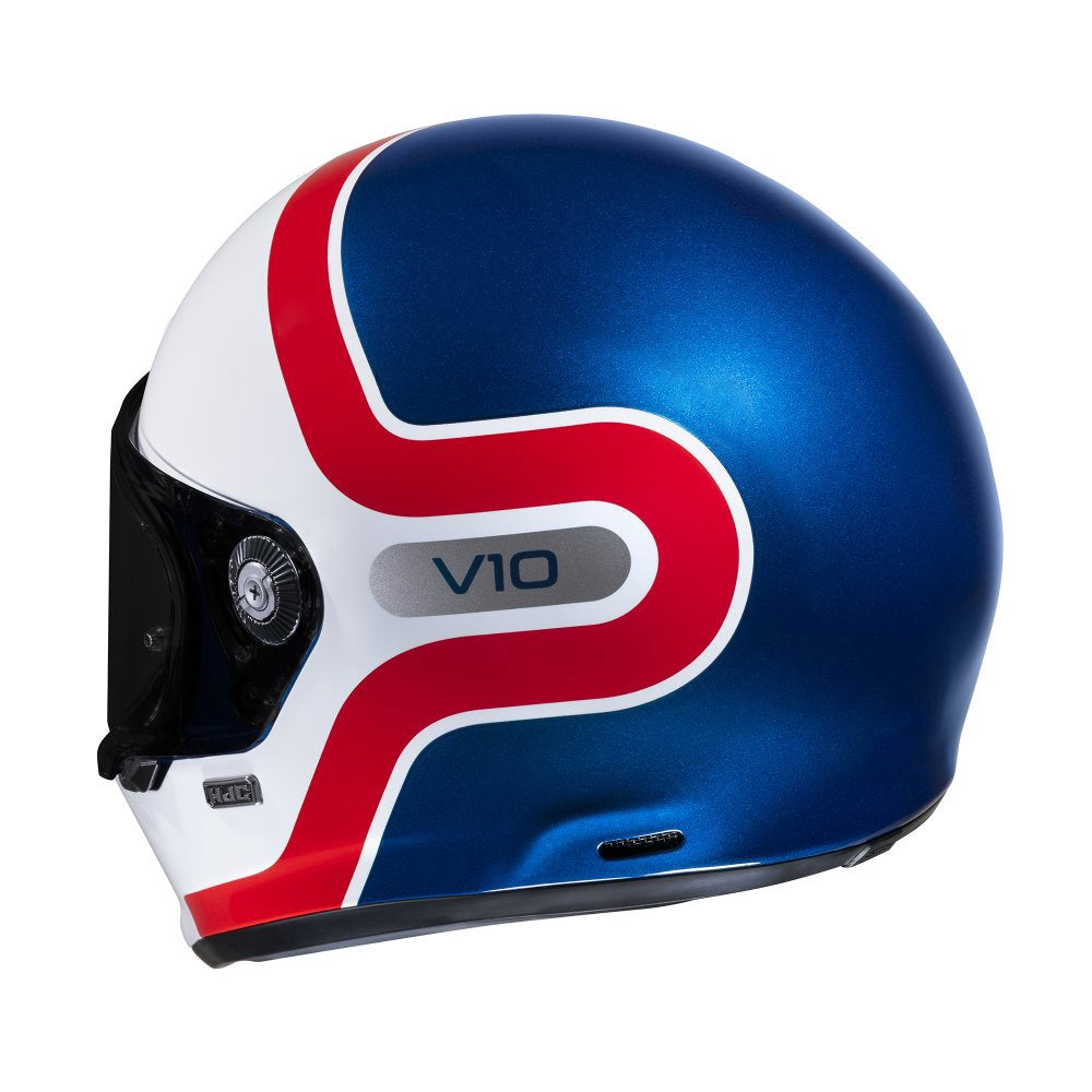 HJC V10 Grape Helmet - White / Red / Blue