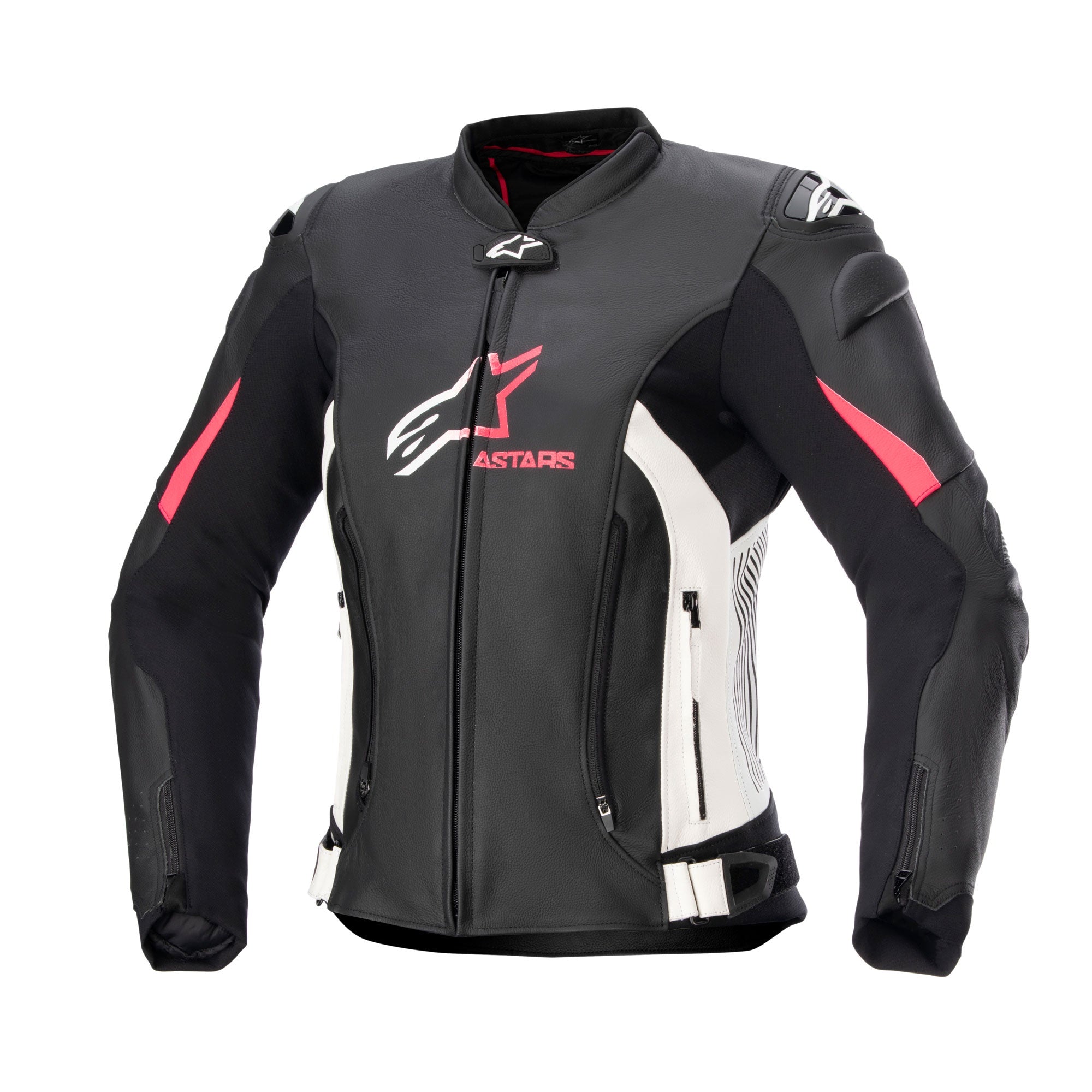 Alpinestars Stella GP Plus V4 Leather Jacket - Black / White / Diva Pink