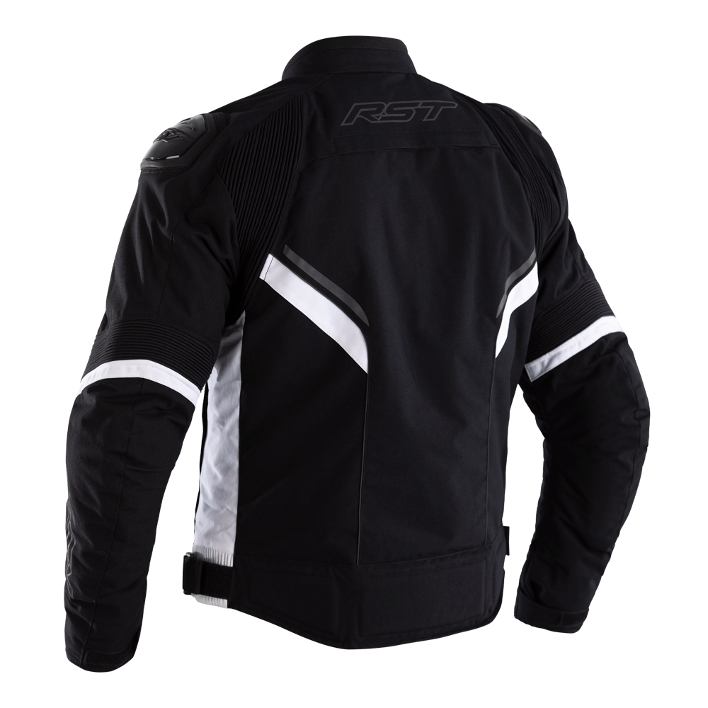 RST Sabre CE Mens Textile Jacket - Black / Black / White .