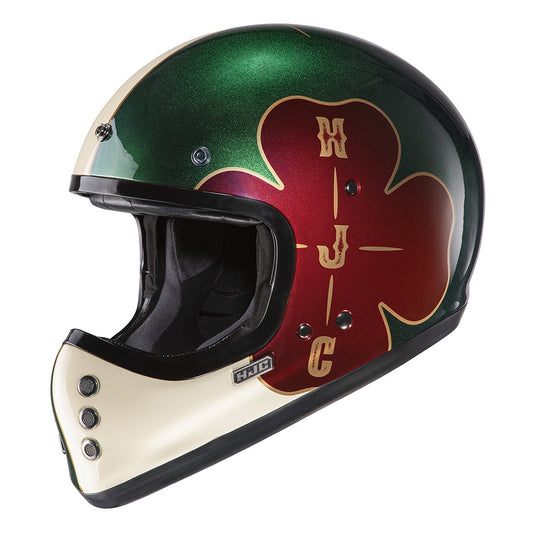 HJC V60 Ofera Full Face Helmet - Green / Red