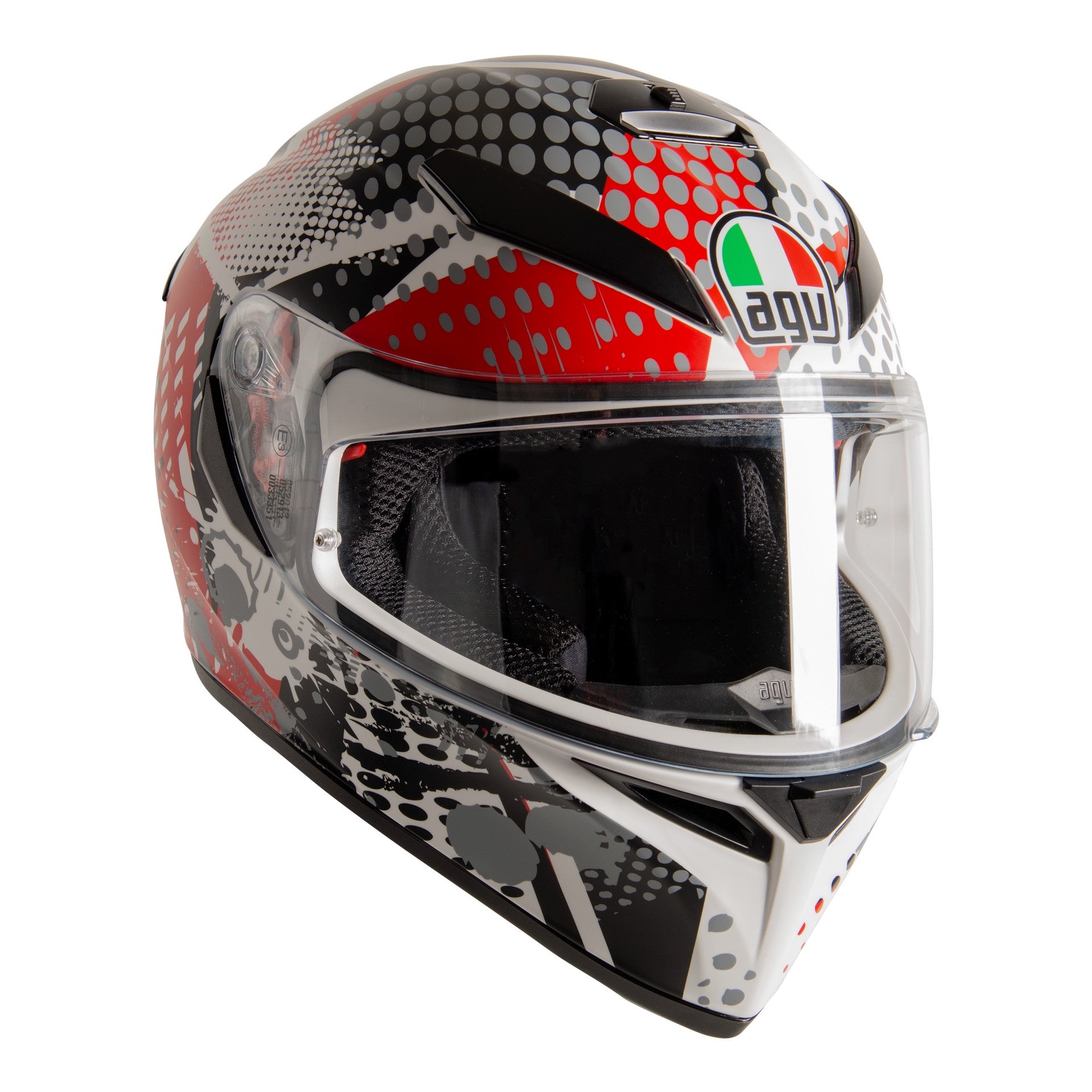 AGV K3 SV-S Full Face Helmet - Pop Black / Red / Grey