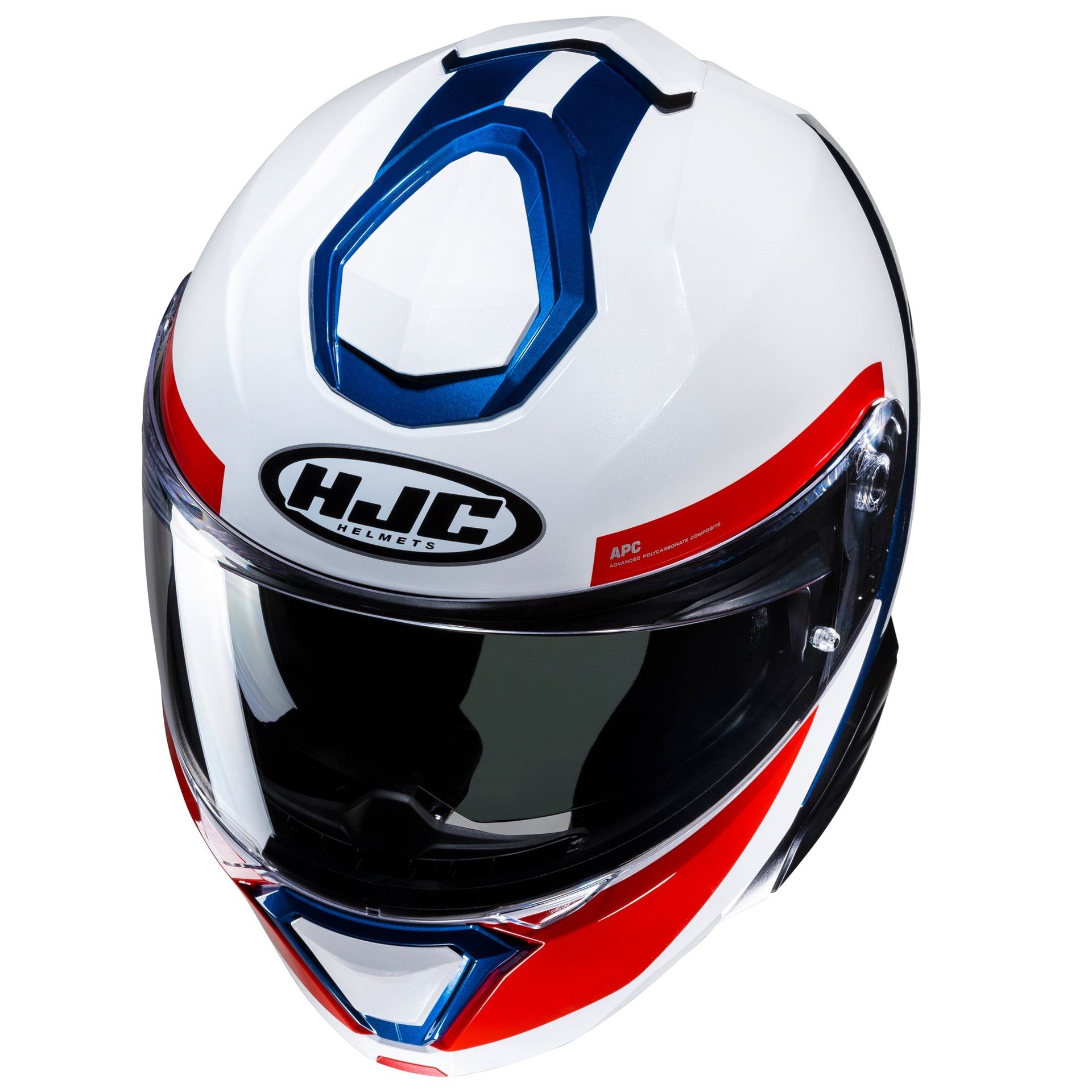 HJC I91 Bina Flip Front Helmet - White Blue Red