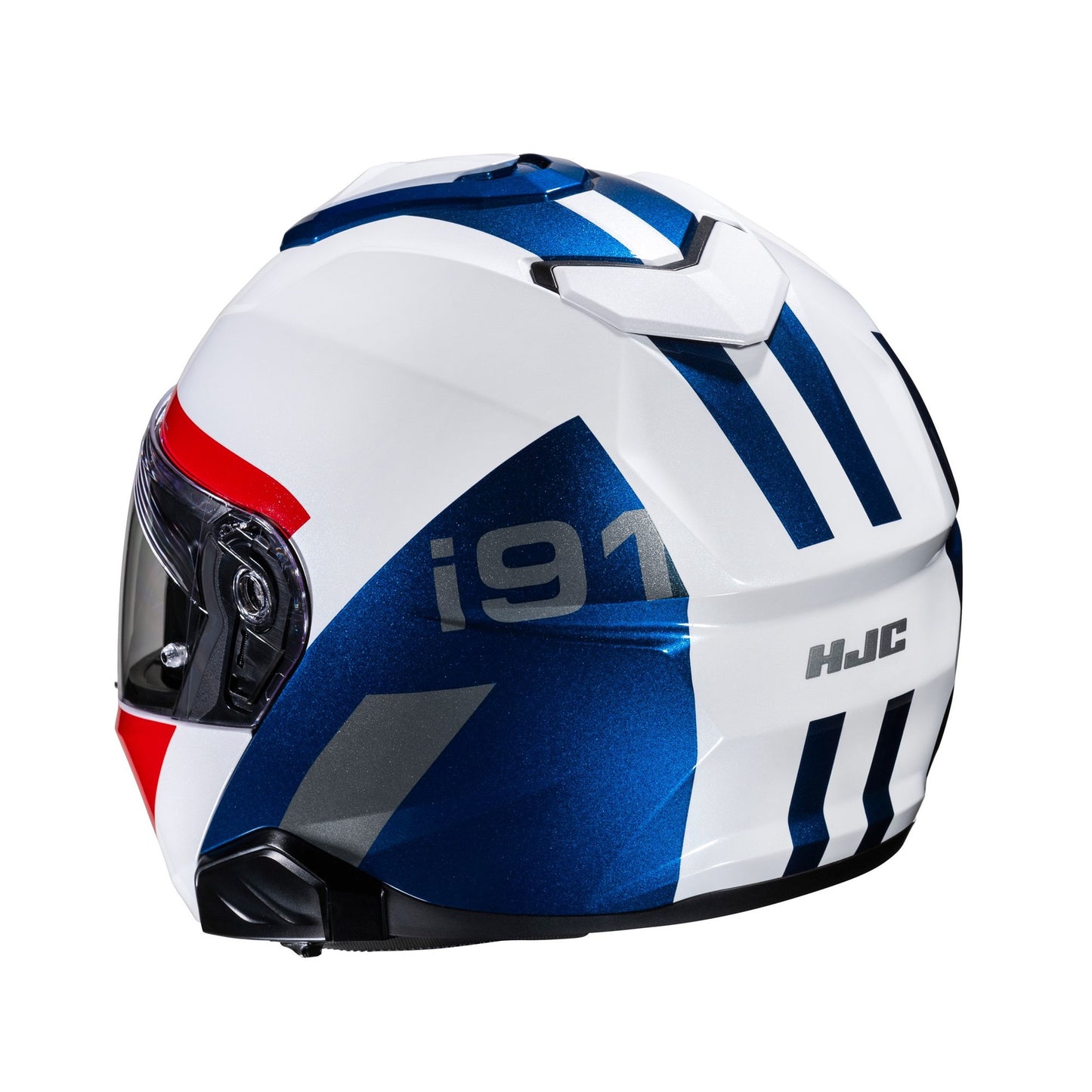 HJC I91 Bina Flip Front Helmet - White Blue Red