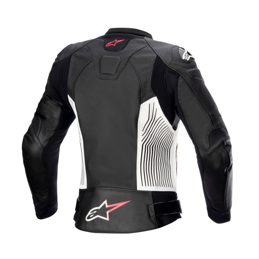 Alpinestars Stella GP Plus V4 Leather Jacket - Black / White / Diva Pink