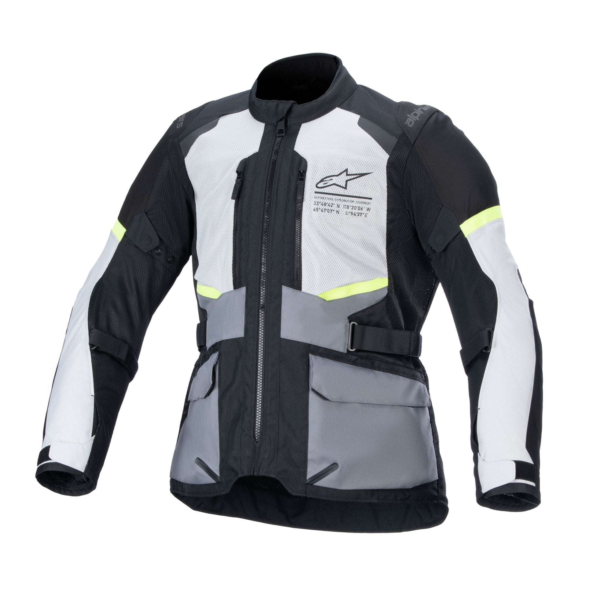 Alpinestars Andes Air Textile Drystar Waterproof Jacket - Ice Grey / Dark Grey / Black