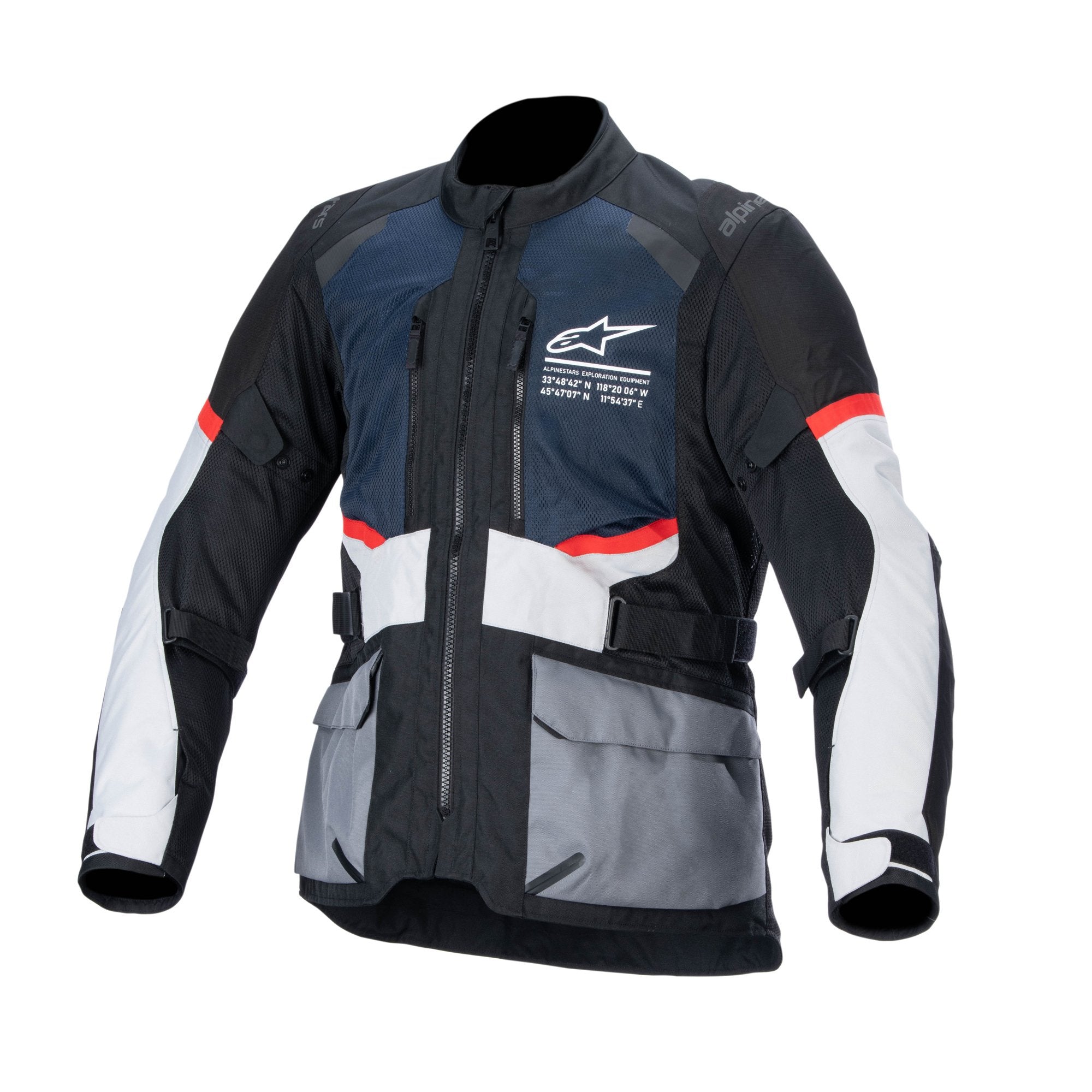 Alpinestars Andes Air Textile Drystar Waterproof Jacket - Blue / Black / Ice Grey