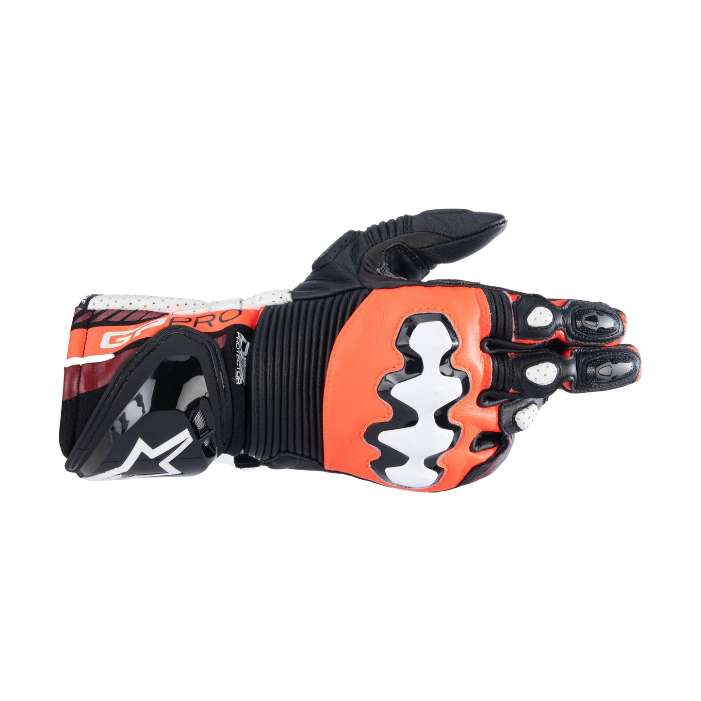 Alpinestars GP Pro R4 Leather Sports Gloves - Black / Red Fluo