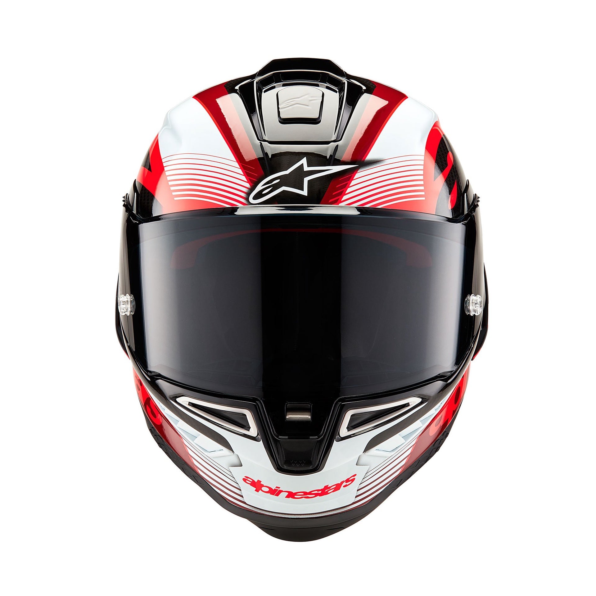 Alpinestars Supertech R10 Team ECE 06 FIM - Black Carbon Red / White Gloss