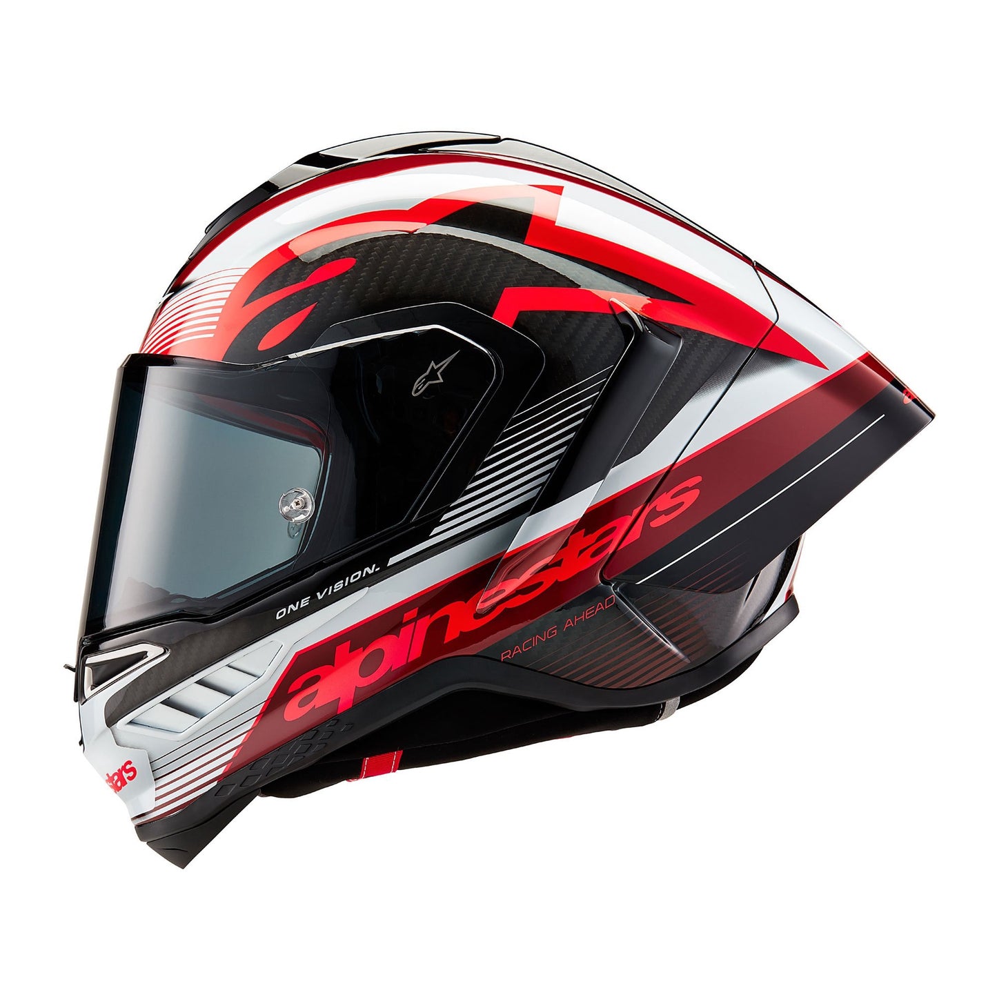 Alpinestars Supertech R10 Team ECE 06 FIM - Black Carbon Red / White Gloss