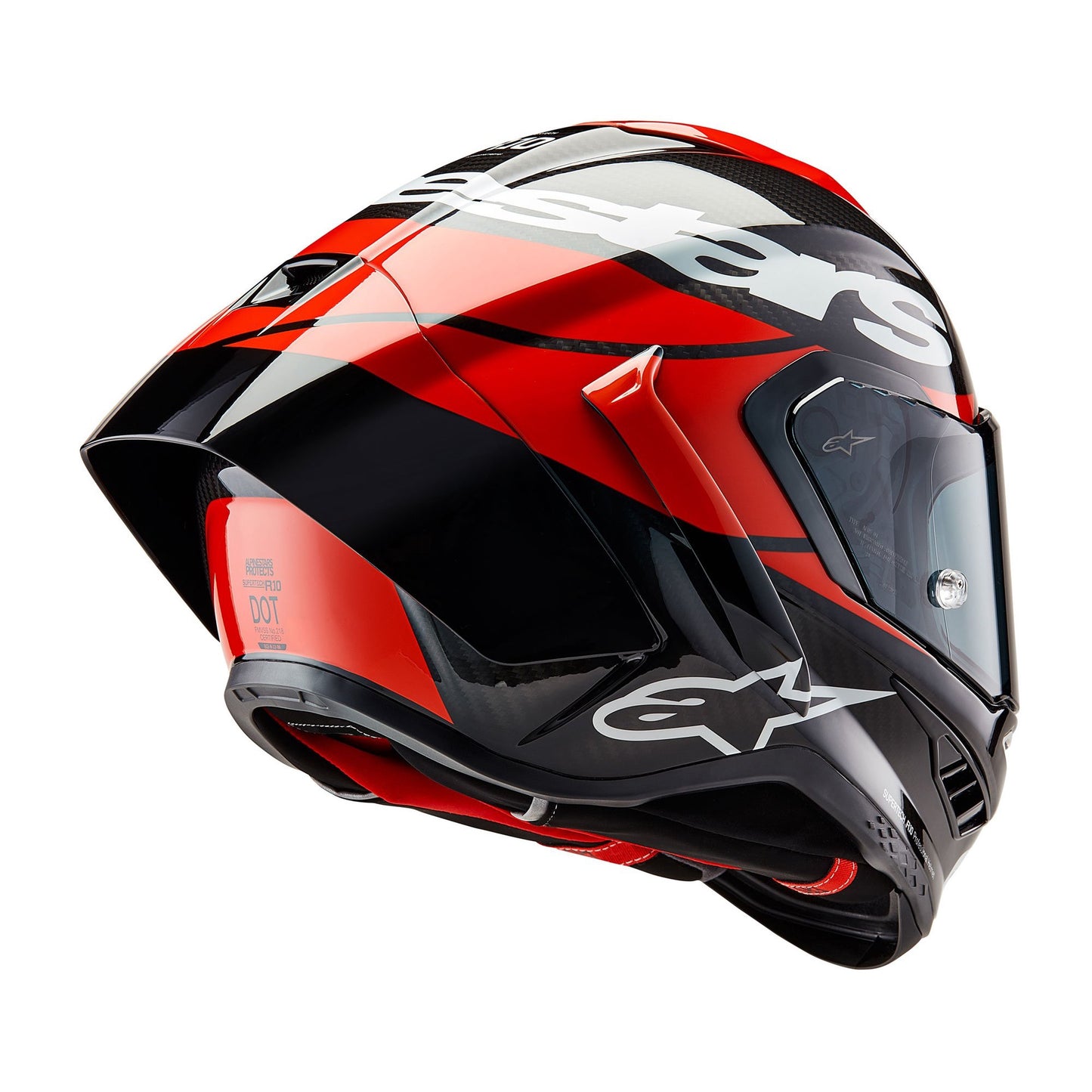 Alpinestars Supertech R10 Element ECE 06 FIM - Black Carbon / Bright Red