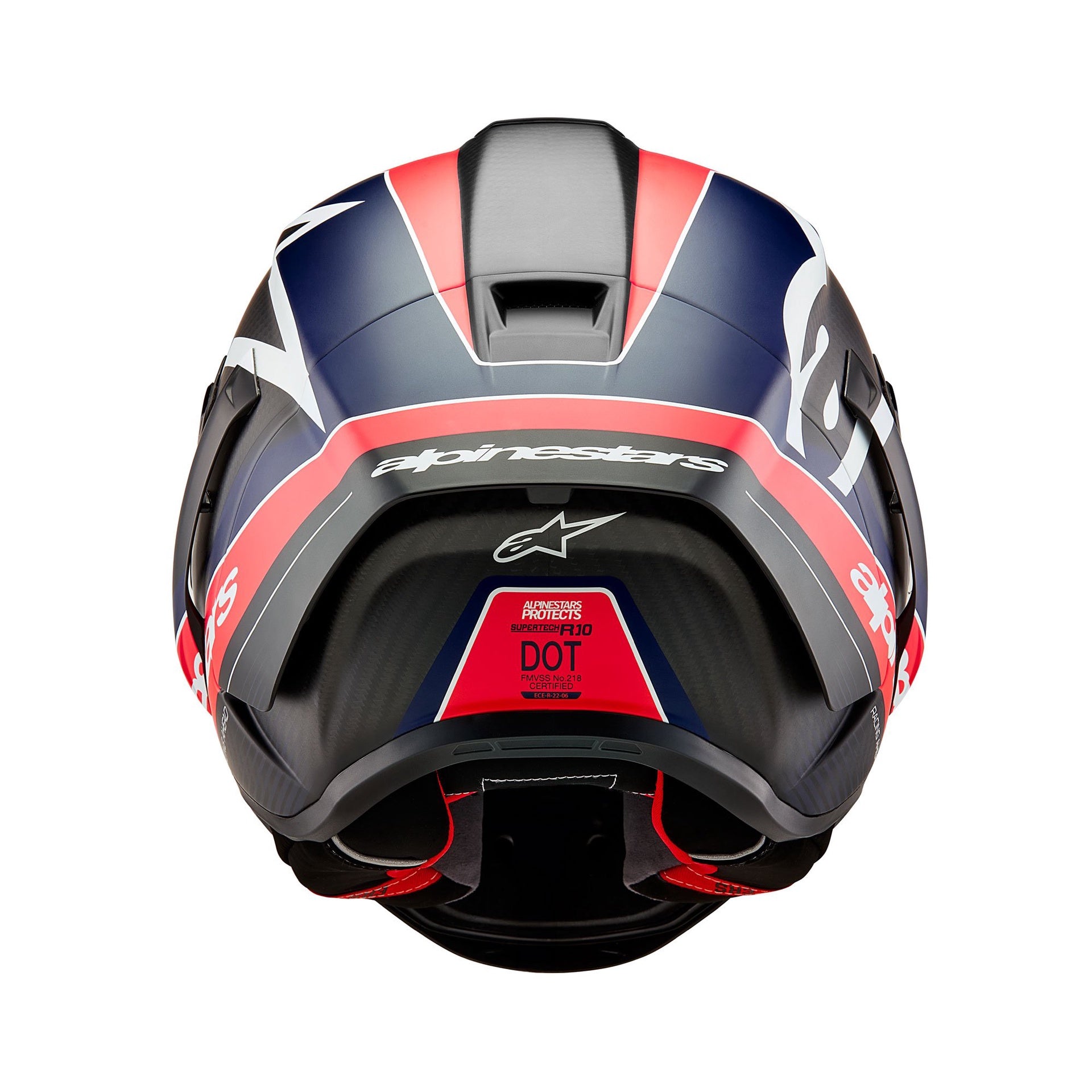 Alpinestars Supertech R10 Team ECE 06 FIM - Black Carbon / Red Fluo / Dark Blue Matt