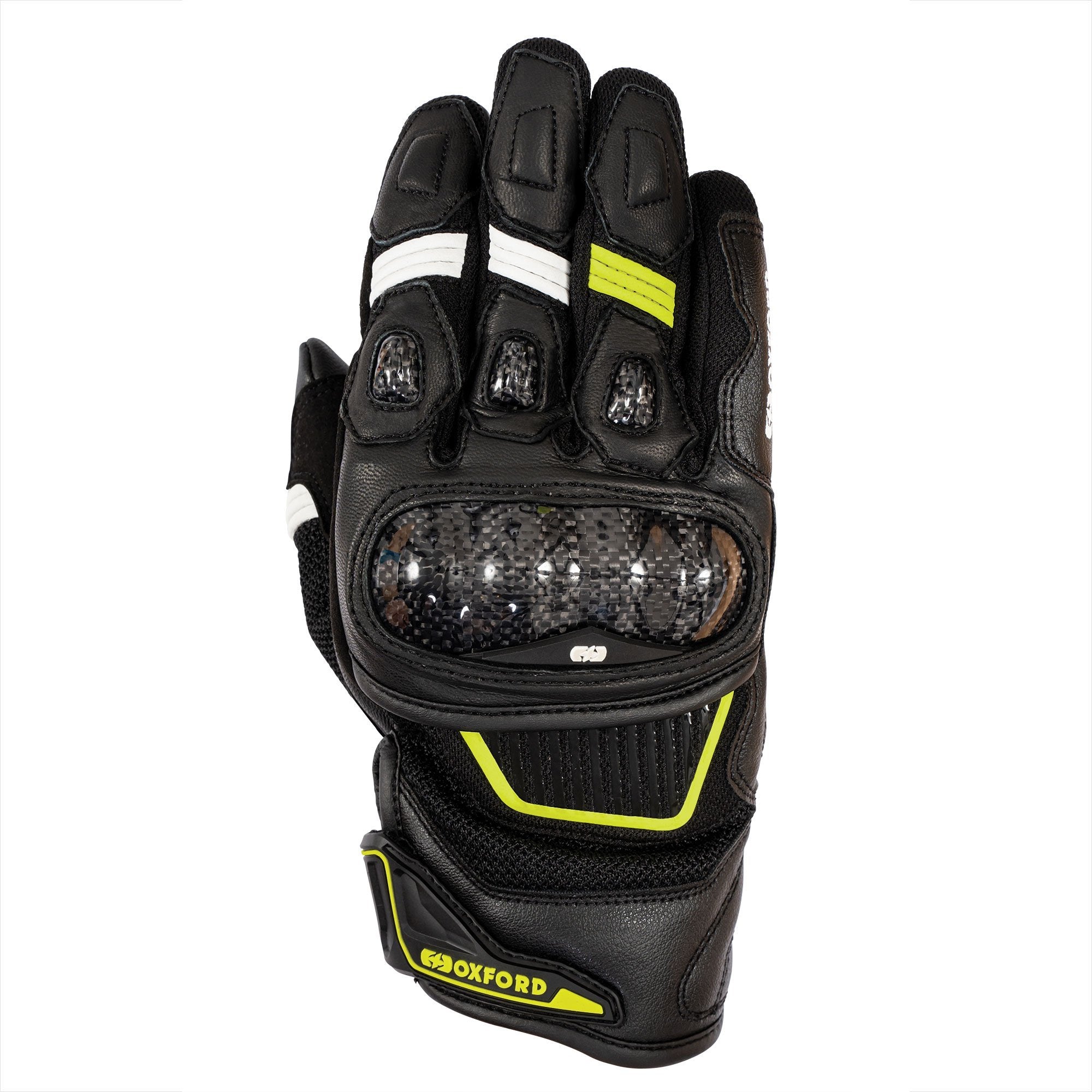 Oxford RP-4S 3.0 Mens Leather Gloves - Black / White / Yellow