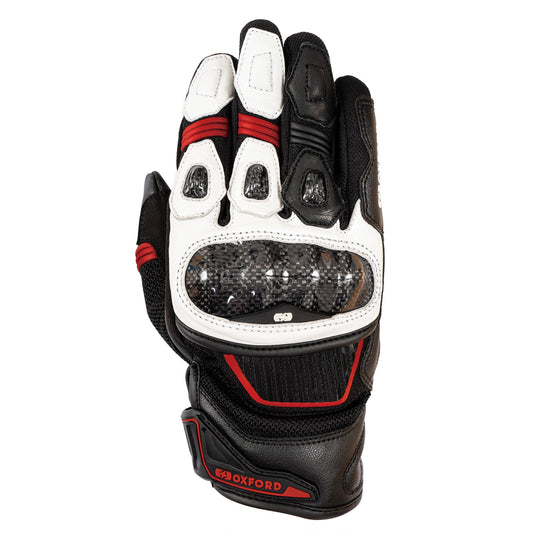 Oxford RP-4S 3.0 Mens Leather Gloves - White / Black / Red