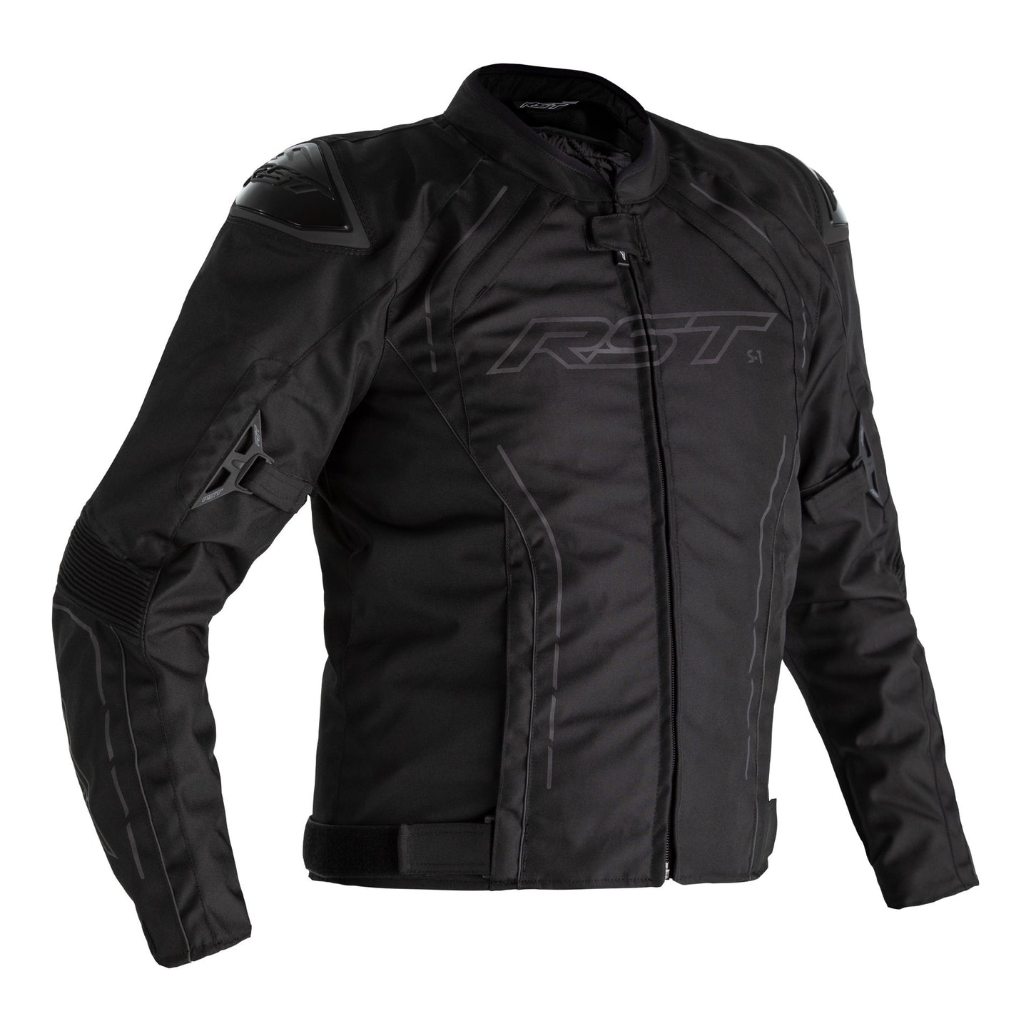 RST S1 CE Mens Textile Jacket - Black / Black / Black .