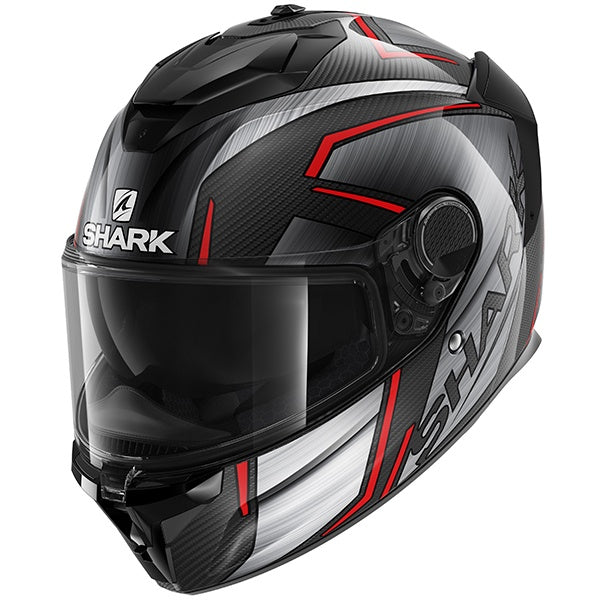 Shark Spartan GT Carbon Kromium Full Face Helmet DUR - Carbon / Red