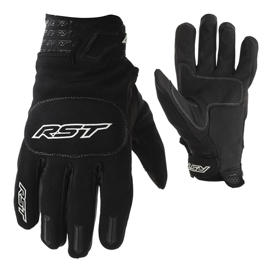 RST Rider CE Mens Gloves - Black / White .