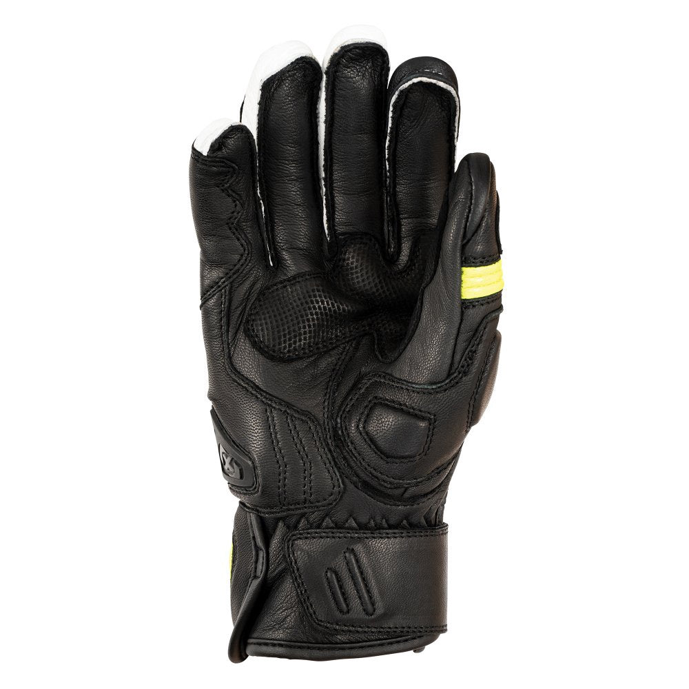 Oxford Cypher 1.0 Short Leather Mens Gloves - Black / Yellow / White