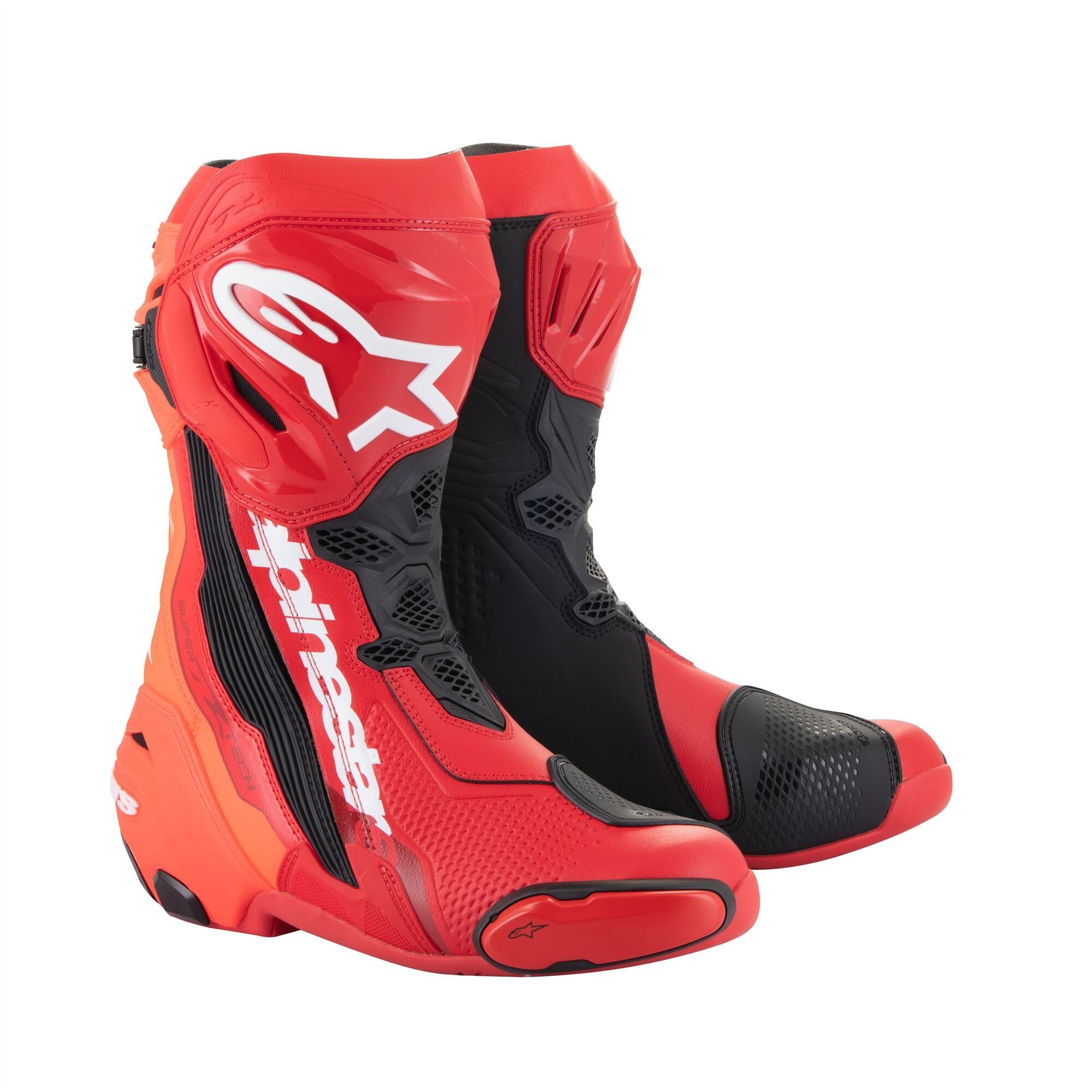 Alpinestars Supertech R Racing Boots - Bright Red / Red Fluo