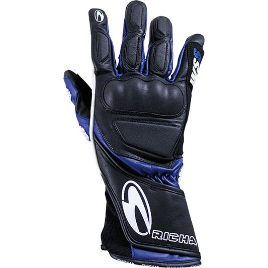 Richa WSS Leather Gloves - Black / Blue