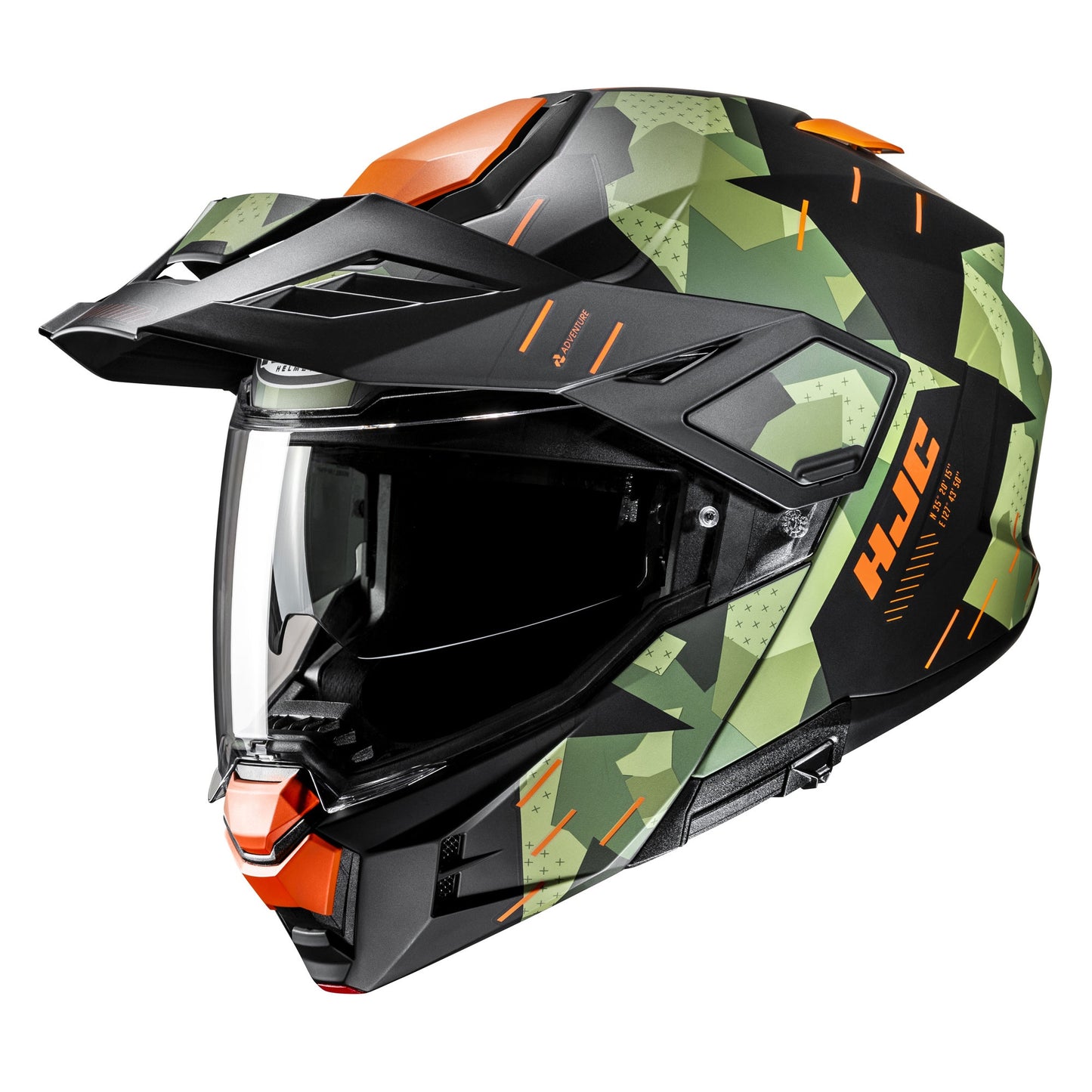 HJC I80 Flip Front Adventure Helmet Roki - Orange / Black