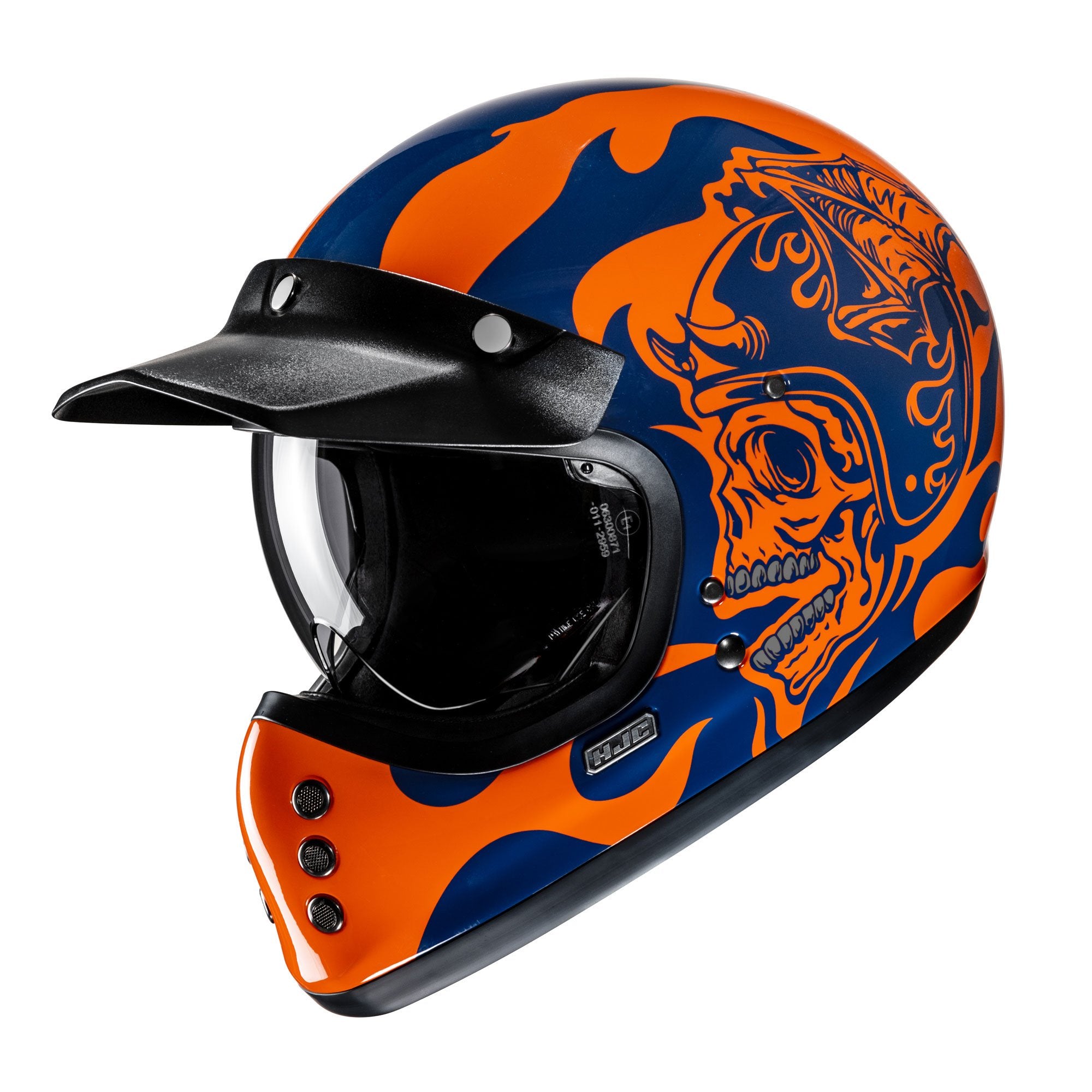 HJC V60 Helmet Flame - Blue / Orange