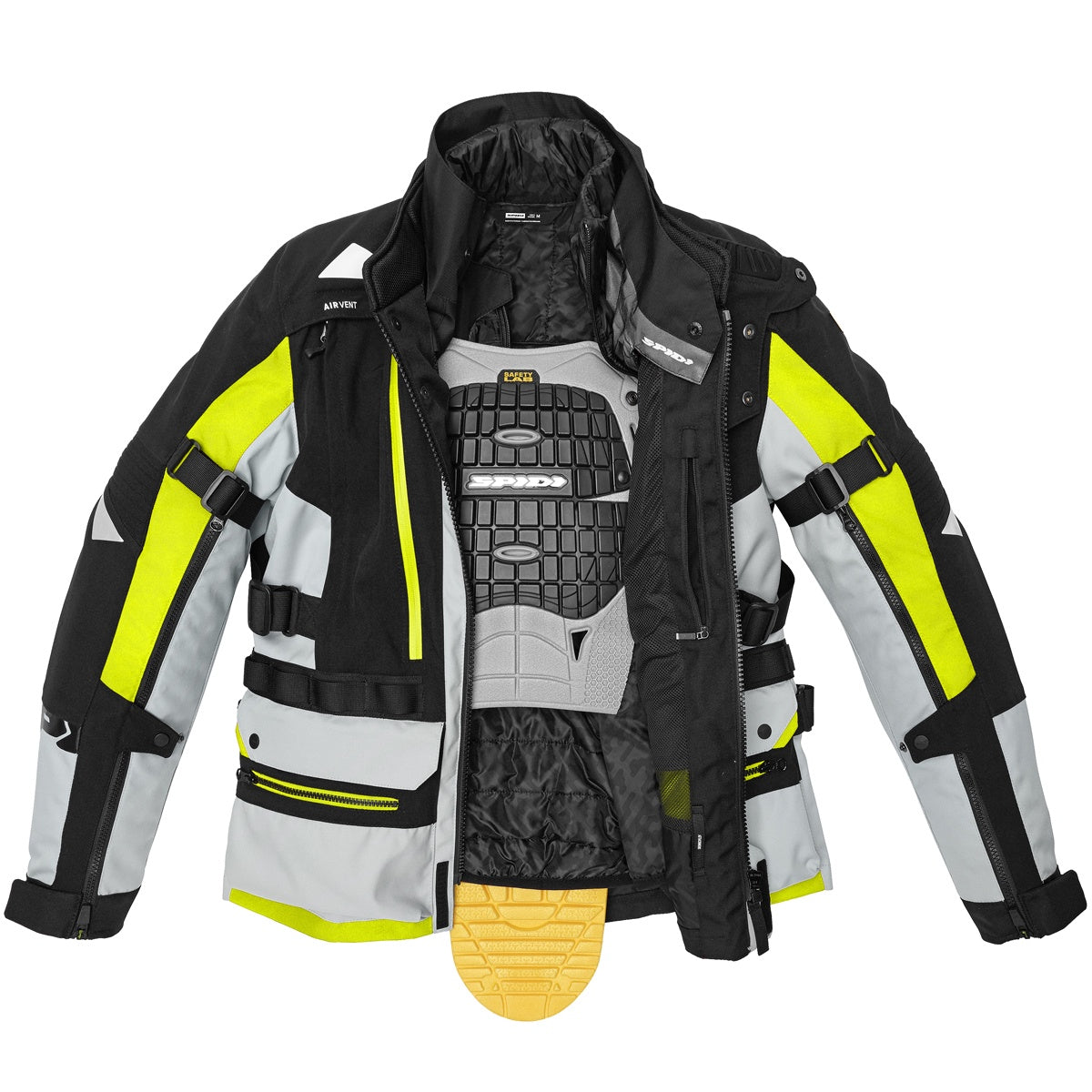 Spidi All Road CE AA Waterproof Textile Jacket - Black / Yellow