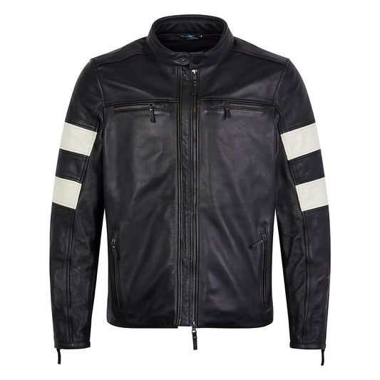 Spada Hanzo CE Leather Jacket - Black / Ivory